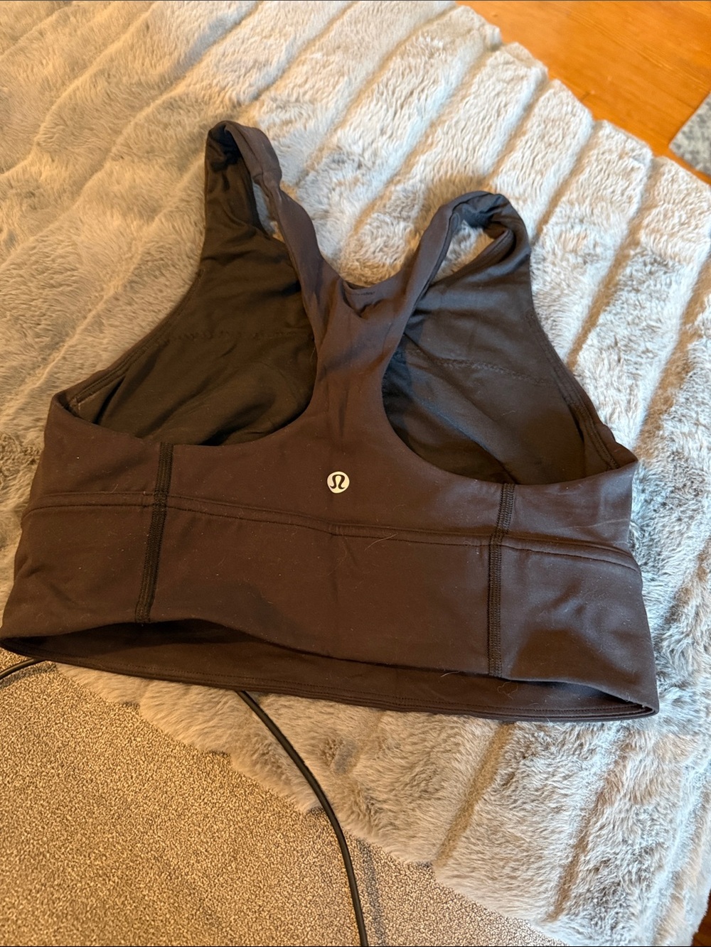 lululemon athletica Black Racerback Sports Bra with Logo